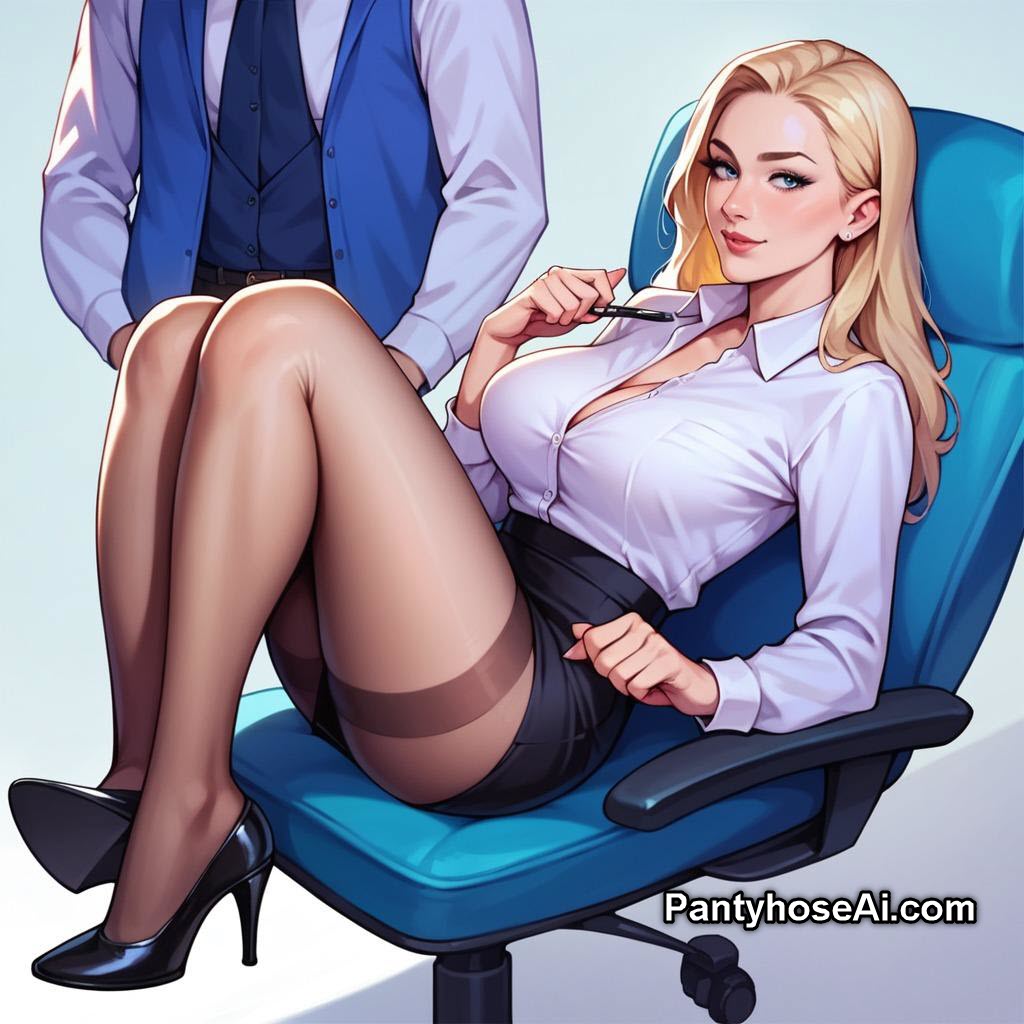The Pantyhose Secretary Office Tease Part 1
